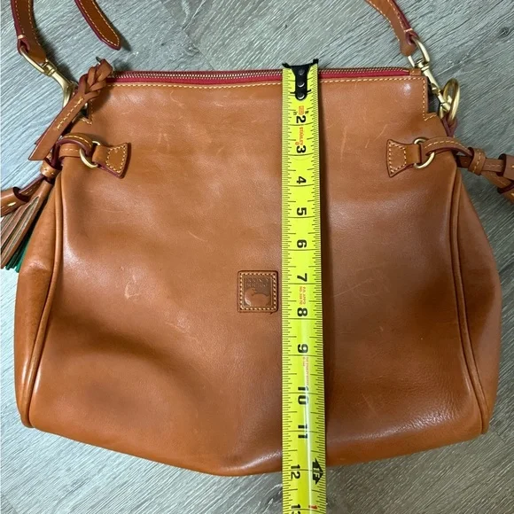 Dooney and Bourke Medium Florentine Leather Hobo Bag Chestnut Satchel - Picture 5 of 12
